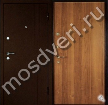 Дверь в квартиру металлическая с порошковым напылением и ламинатом - купить от производителя Мосдвери Дверь в квартиру металлическая с порошковым напылением и ламинатом