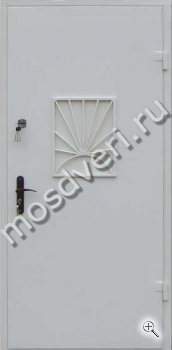 Порошковая дверь в КХО с окном и решёткой КХО-15 - купить от производителя Мосдвери Порошковая дверь в КХО с окном и решёткой КХО-15