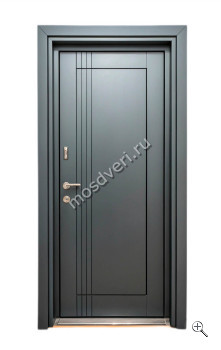 Серая красивая входная дверь в квартиру КДД-023 - купить от производителя Мосдвери Серая красивая входная дверь в квартиру КДД-023