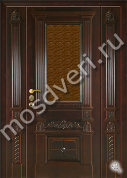 Парадная дверь МДФ из массива со стеклом - купить от производителя Мосдвери Парадная дверь МДФ из массива со стеклом